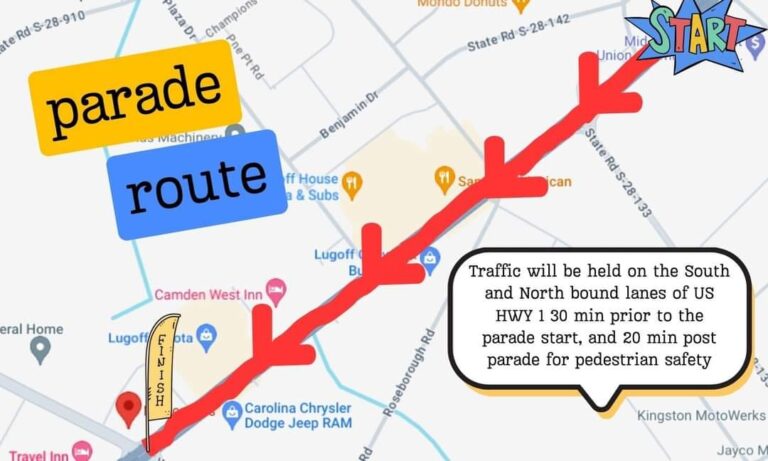 lights of lugoff parade route map